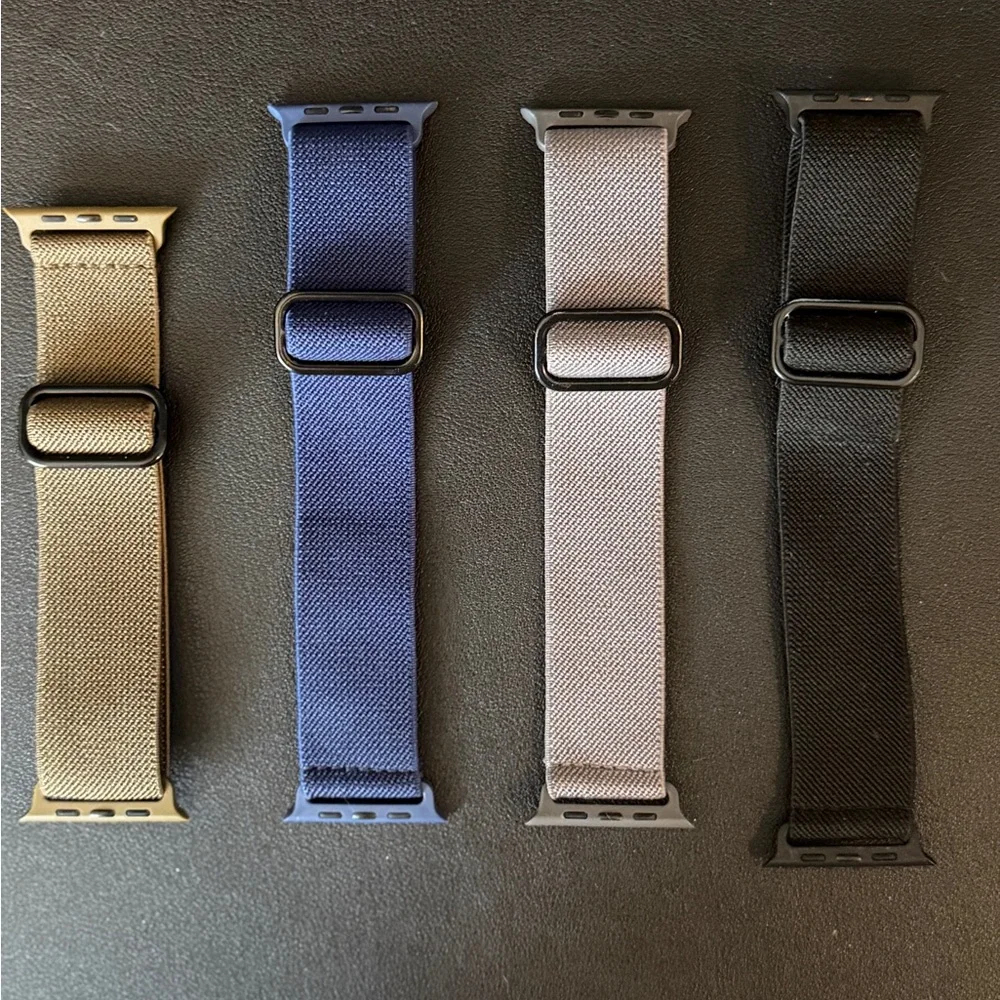 Set of Four Solo Loop in Nylon-Apple Watch Bands in Various Colors